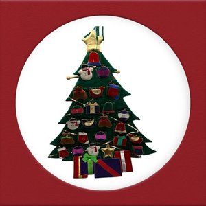 Christmas Tree Fabric Reusuable Advent Calendar 30 Inch long x 23 Inch Wide